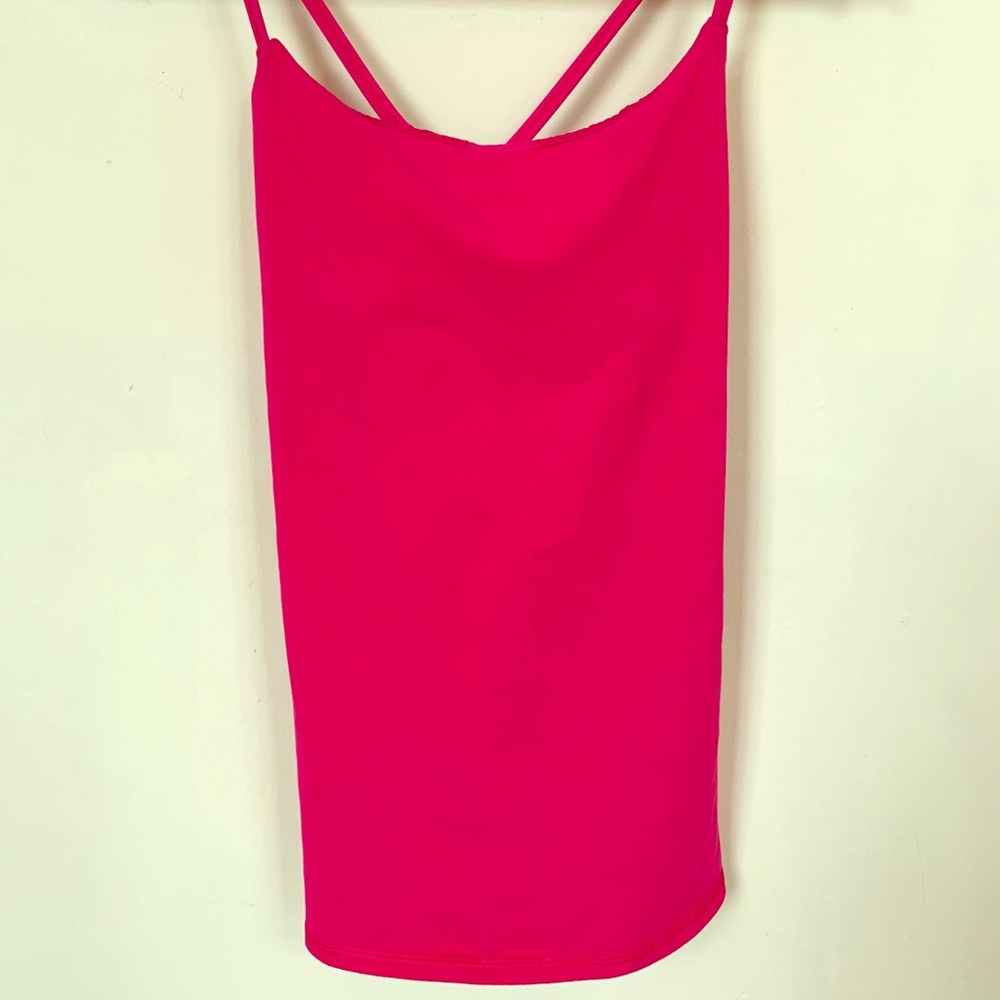 Lululemon Pink Tank with Crisscross Detail